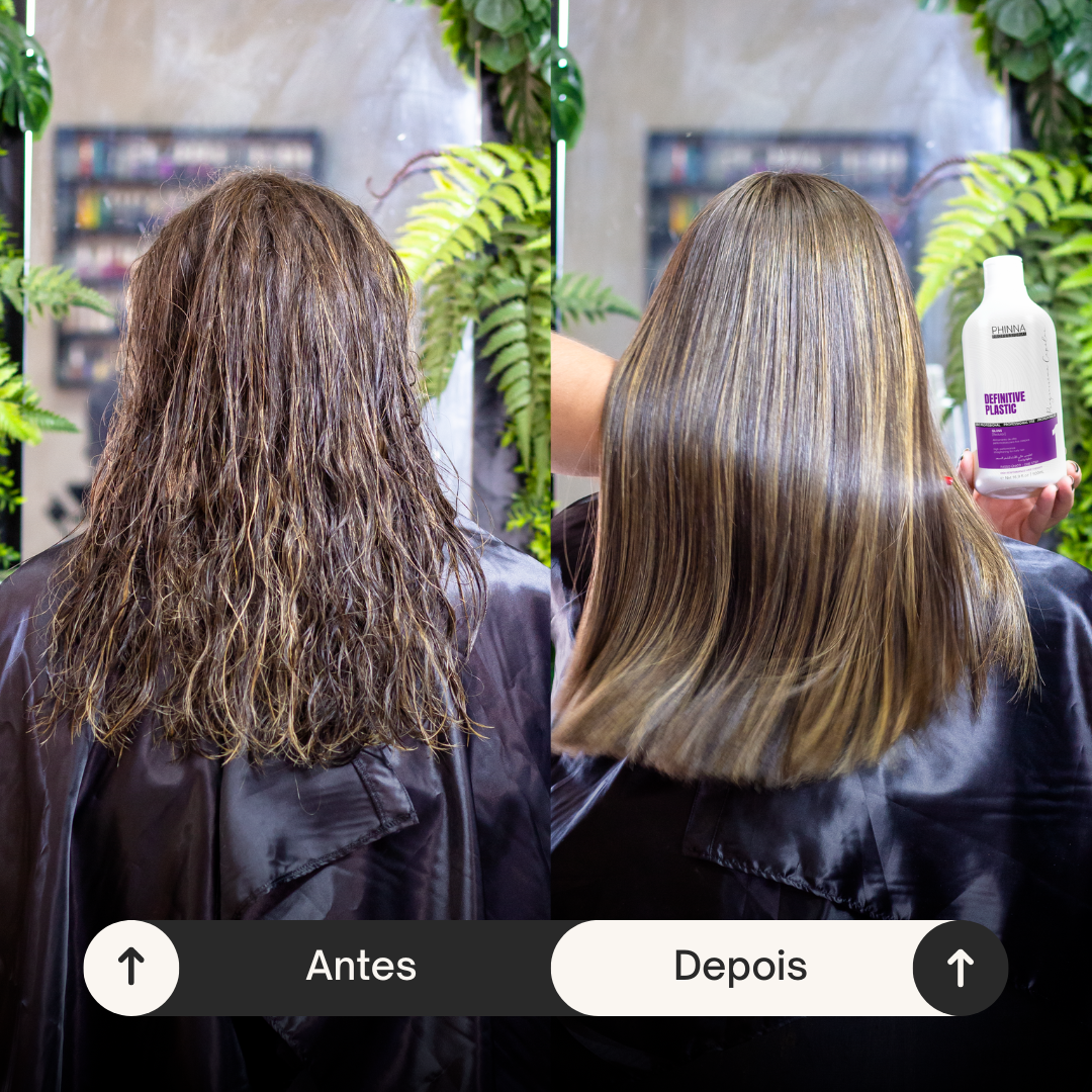Antes e Depois Progressiva orgânica sem formol 1